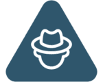 Secret agent symbol inside triangle