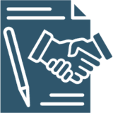 Partnership and document graphic