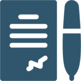 Document with pen icon
